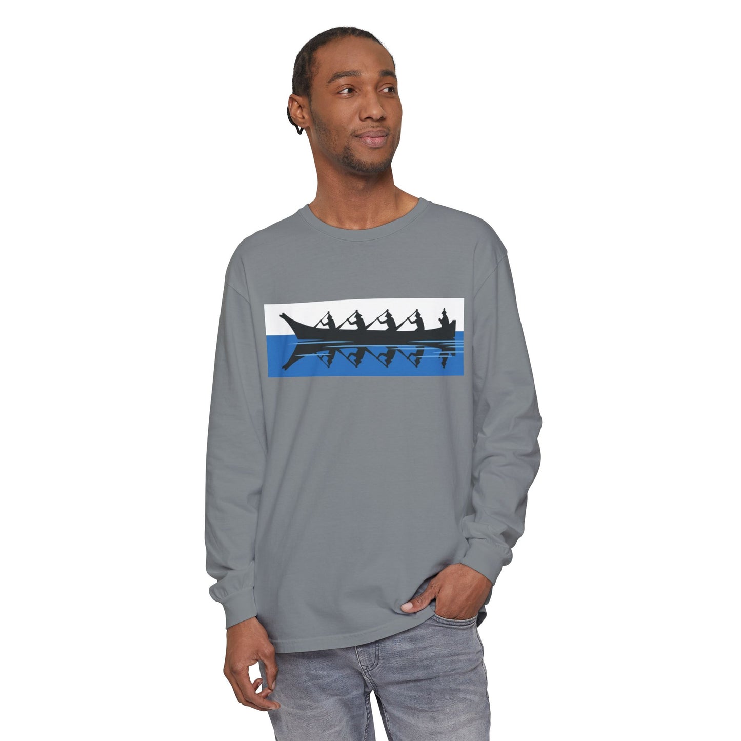 Native Harvest Long Sleeve T-Shirt - Unisex Garment-Dyed Tee for Water Sports Lovers