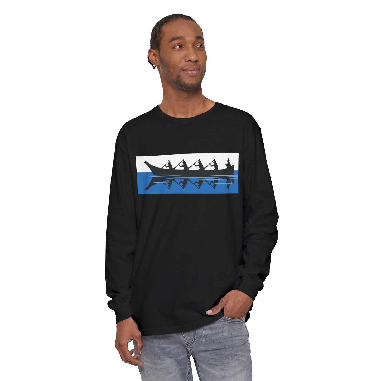 Native Harvest Long Sleeve T-Shirt - Unisex Garment-Dyed Tee for Water Sports Lovers