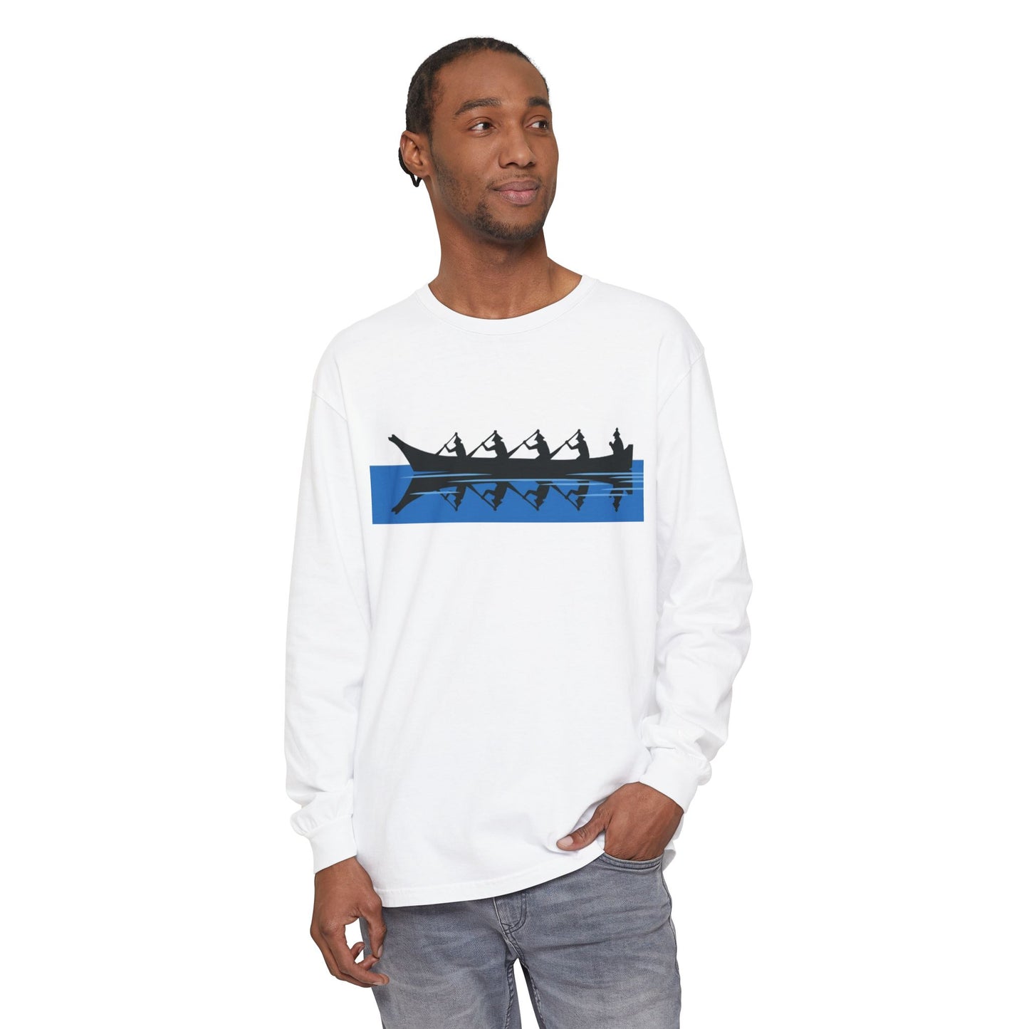 Native Harvest Long Sleeve T-Shirt - Unisex Garment-Dyed Tee for Water Sports Lovers