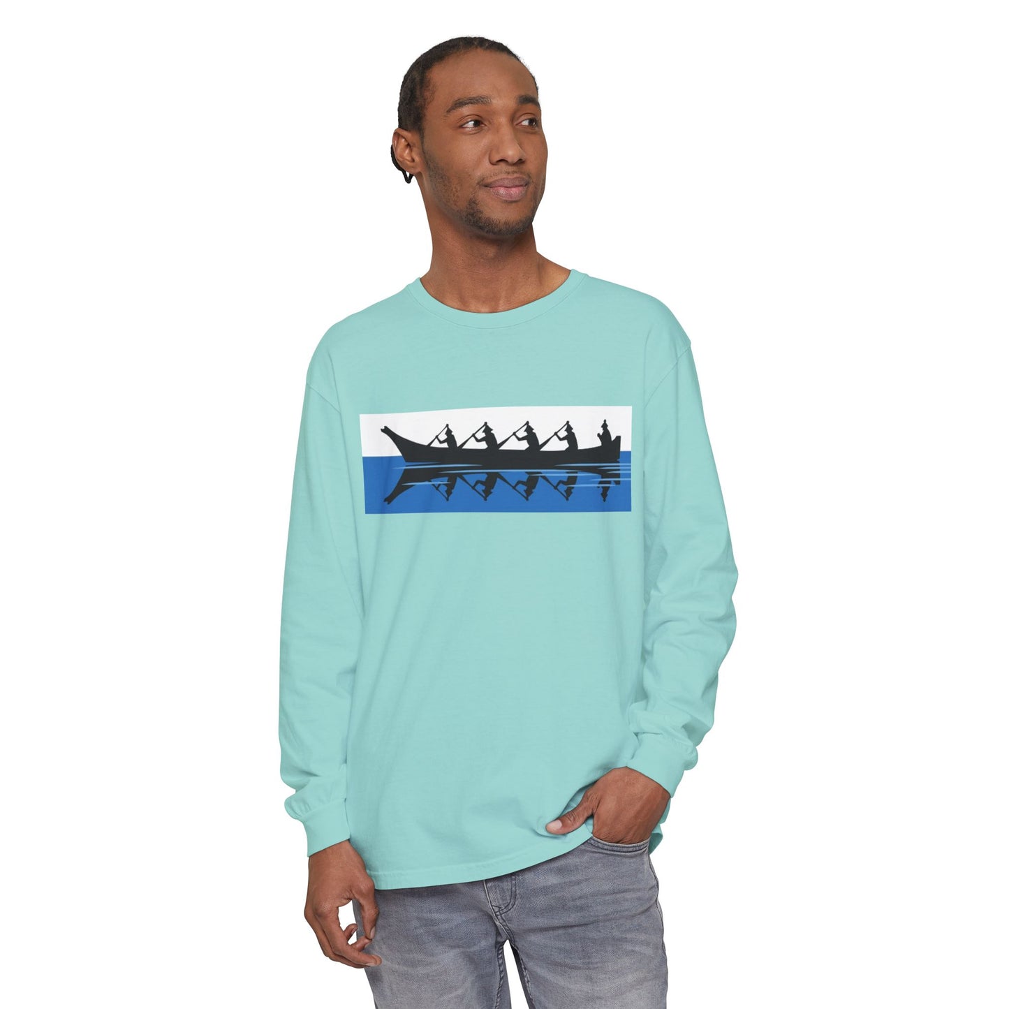 Native Harvest Long Sleeve T-Shirt - Unisex Garment-Dyed Tee for Water Sports Lovers