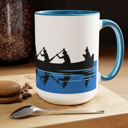 Native Harvest © Canoe - Two-Tone Coffee Mugs, 15oz