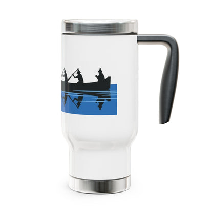 Native Harvest © Canoe - Stainless Steel Travel Mug with Handle, 14oz