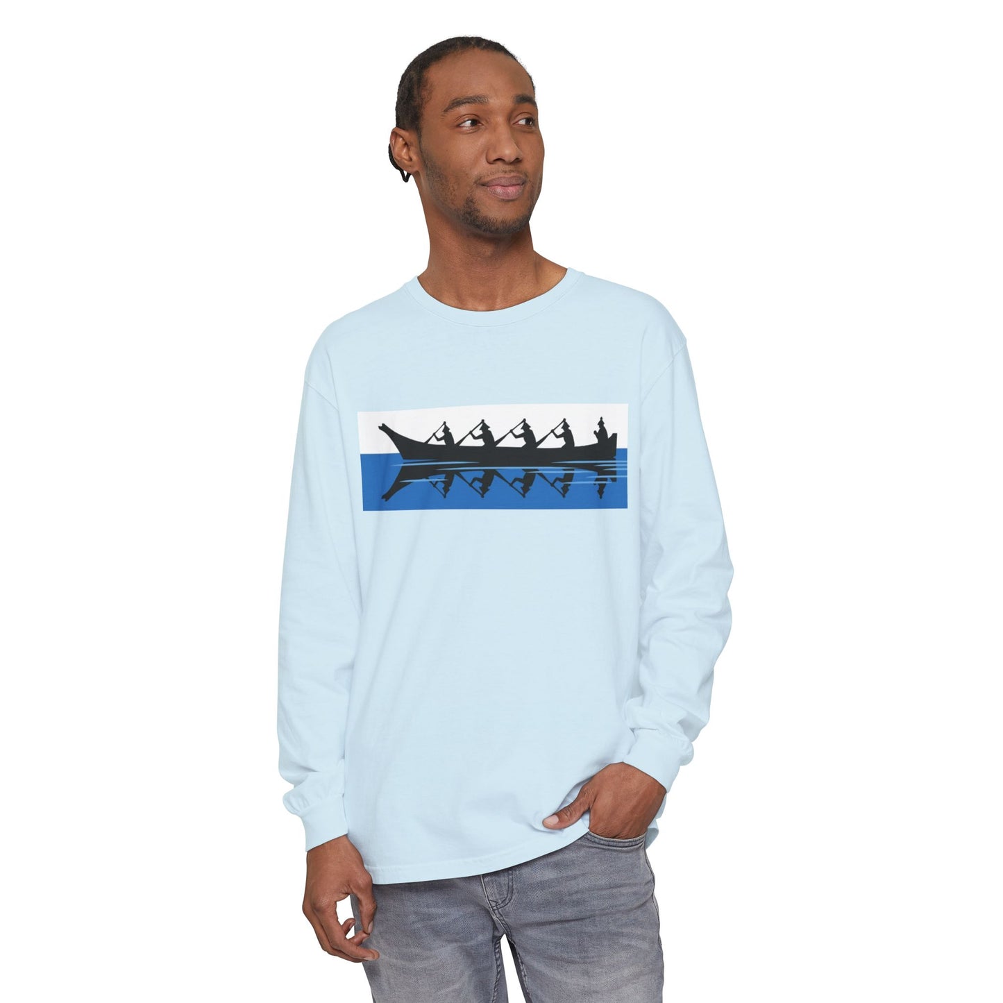 Native Harvest Long Sleeve T-Shirt - Unisex Garment-Dyed Tee for Water Sports Lovers