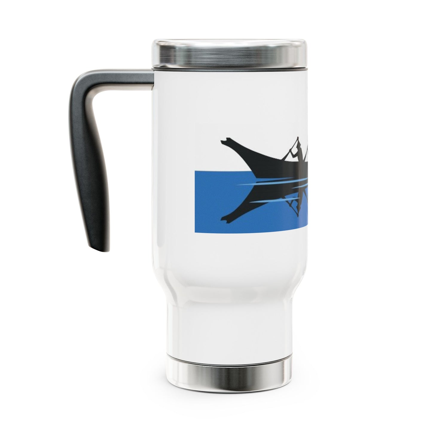 Native Harvest © Canoe - Stainless Steel Travel Mug with Handle, 14oz