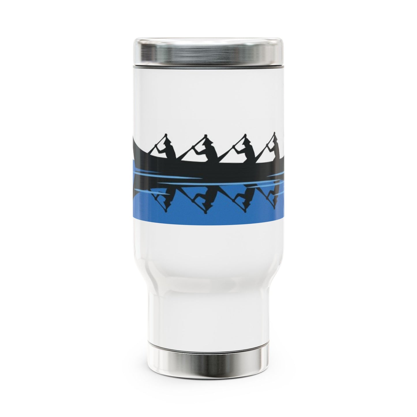 Native Harvest © Canoe - Stainless Steel Travel Mug with Handle, 14oz