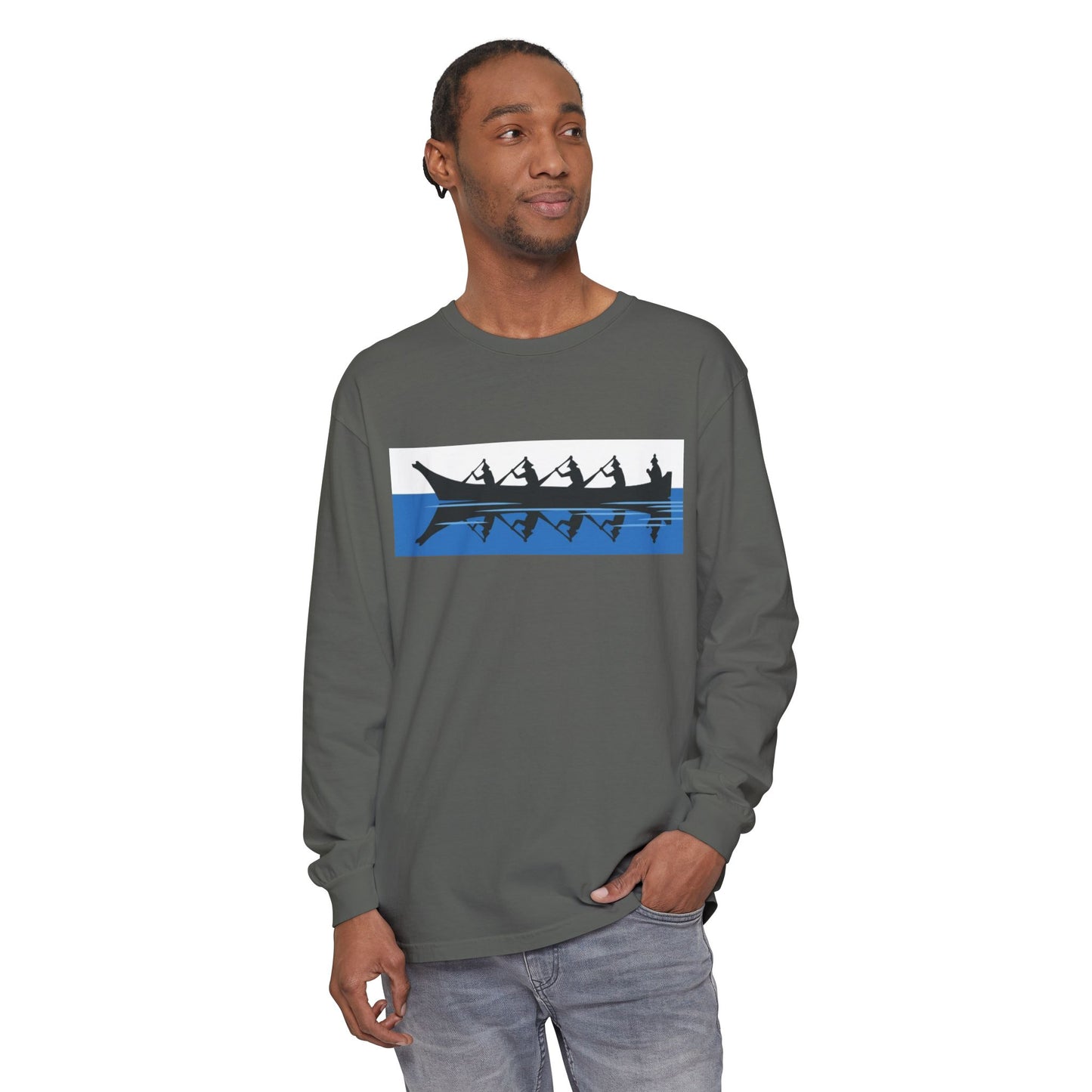 Native Harvest Long Sleeve T-Shirt - Unisex Garment-Dyed Tee for Water Sports Lovers